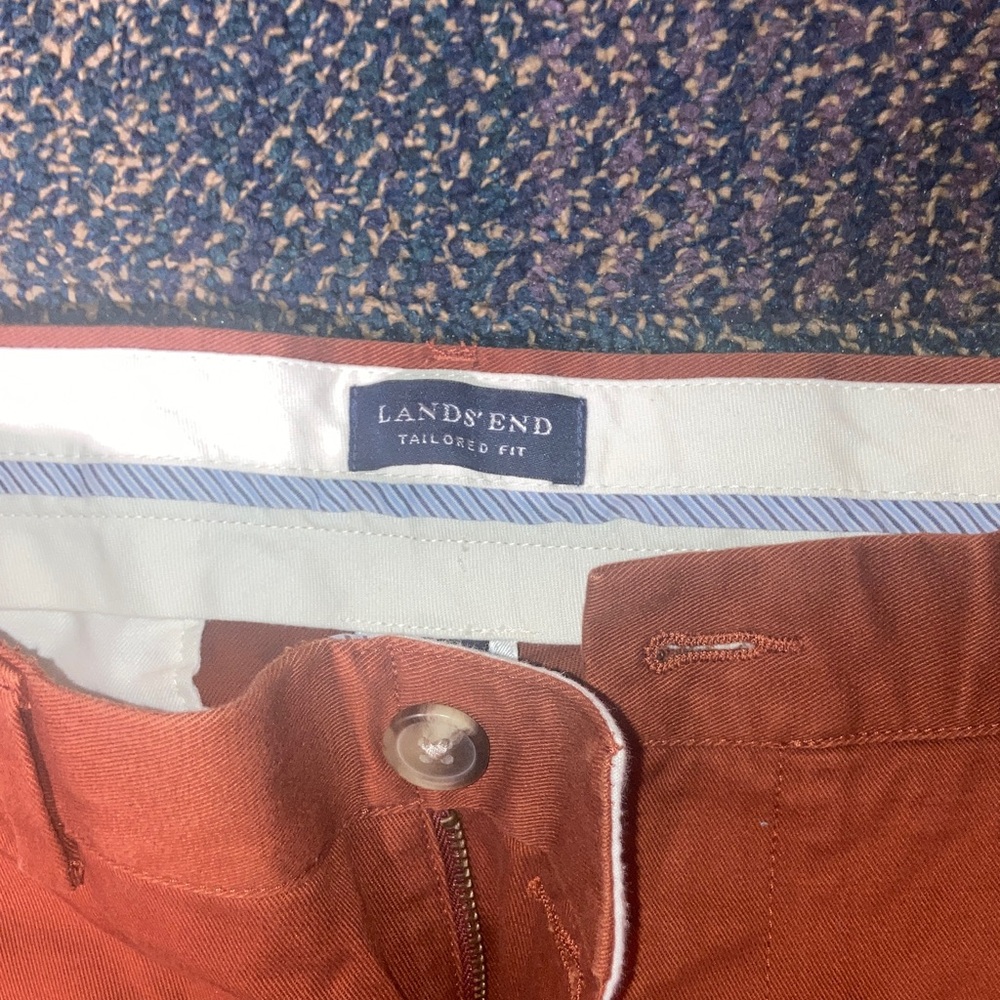 Lands' End Men's Chinos in Rust - Picture 3 of 9
